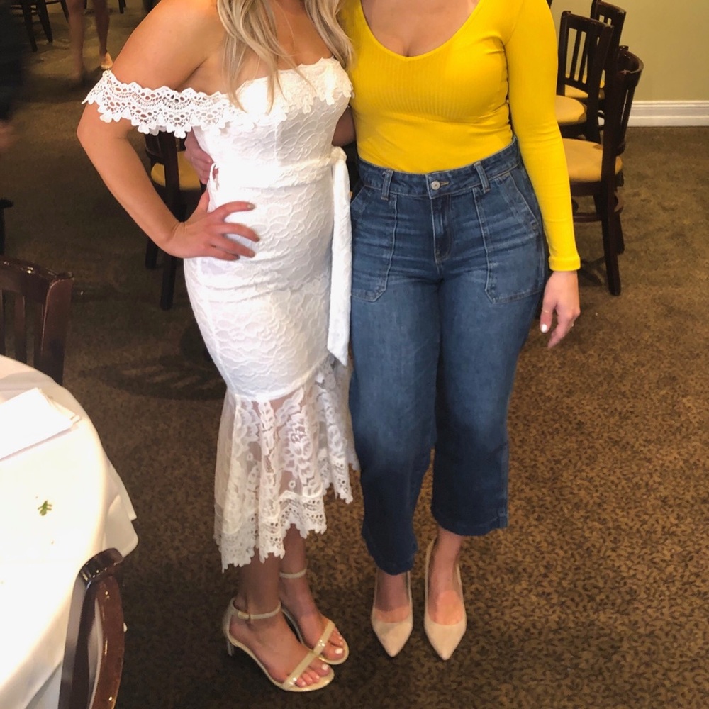 White lace dress